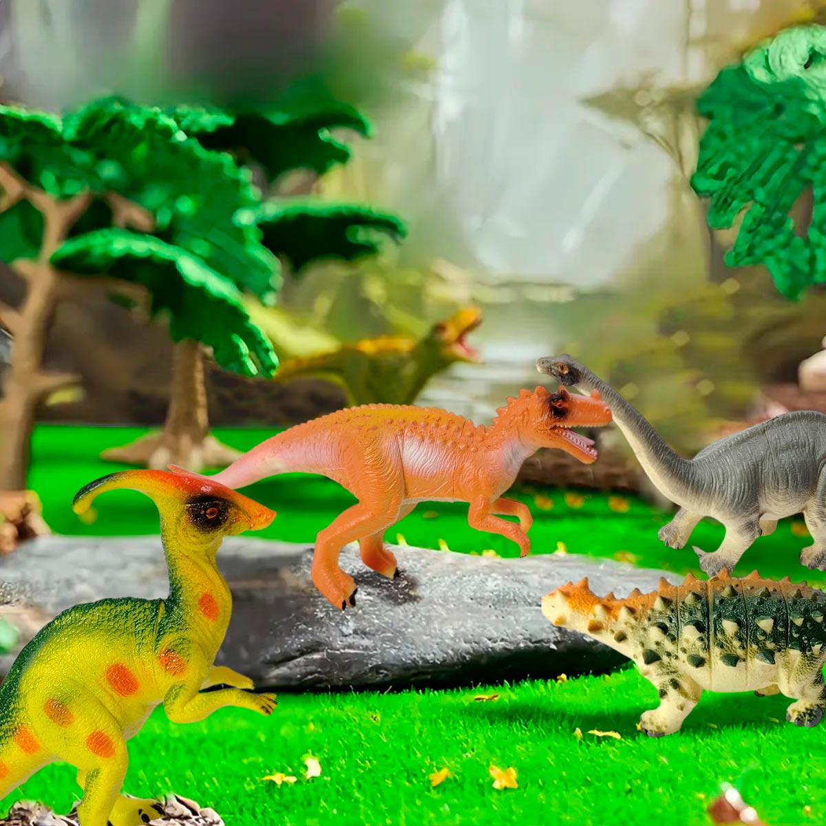 Miniatura 8 de Set Dinosaurios x6 Realistas AT156